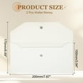 thumbnail image 2 of Uxcell 2Pcs PU Leather Envelope Wallet Card, Reusable Money Pouch Small Leather Organizer Pouch for Women Men Travel,White, 2 of 6
