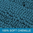 thumbnail image 6 of PrimeBeau Striped Chenille Bath Rugs Super Absorbent Non Skid Floor Mats Set of 2, Turquoise, 47 x 17 Plus 17 x 24 Inches, 6 of 7