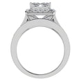 thumbnail image 3 of Princess Cut Quad Halo Double Band Wedding Ring Set 2.90 CTW 18K Gold ( G , VS ), 3 of 5