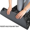 thumbnail image 3 of Black Gothic Cat Butterfly Rainbow Pattern Hot Yoga Mat Towel Non Slip for Hot Yoga - Quick-Drying Yoga Mat Cover with 4 Corner Pockets with Travel Bag - Hot Yoga Towel Non Slip 74"x26", 3 of 6