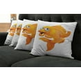 thumbnail image 2 of Ambesonne Fish Throw Pillow Cover 4 Pack, Happy Playful Goldfish, 20", Orange White, 2 of 6