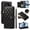 Black, variant on For iPhone 17 Pro Wallet Case with Zipper Card Slots,RFID Blocking Large Capacity Elegant PU Leather Magnetic Flip Case Crossbody Strap+Hand Lanyard for Travel / Daily Carrying,Rosegold