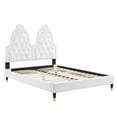 thumbnail image 3 of Modway Alexandria Tufted Performance Velvet King Platform Bed in White, 3 of 10