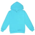 thumbnail image 2 of NAISIBABY Girls Hoodies Long Sleeve Solid Color Casual Soft Hooded Sweatshirts Light Blue Size 2 T, 2 of 5