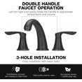 thumbnail image 4 of Accreate 8 Inch Bathroom Faucets for Sink 3 Hole with Pop up Drain and cUPC Lead-Free Hose, 4 of 6