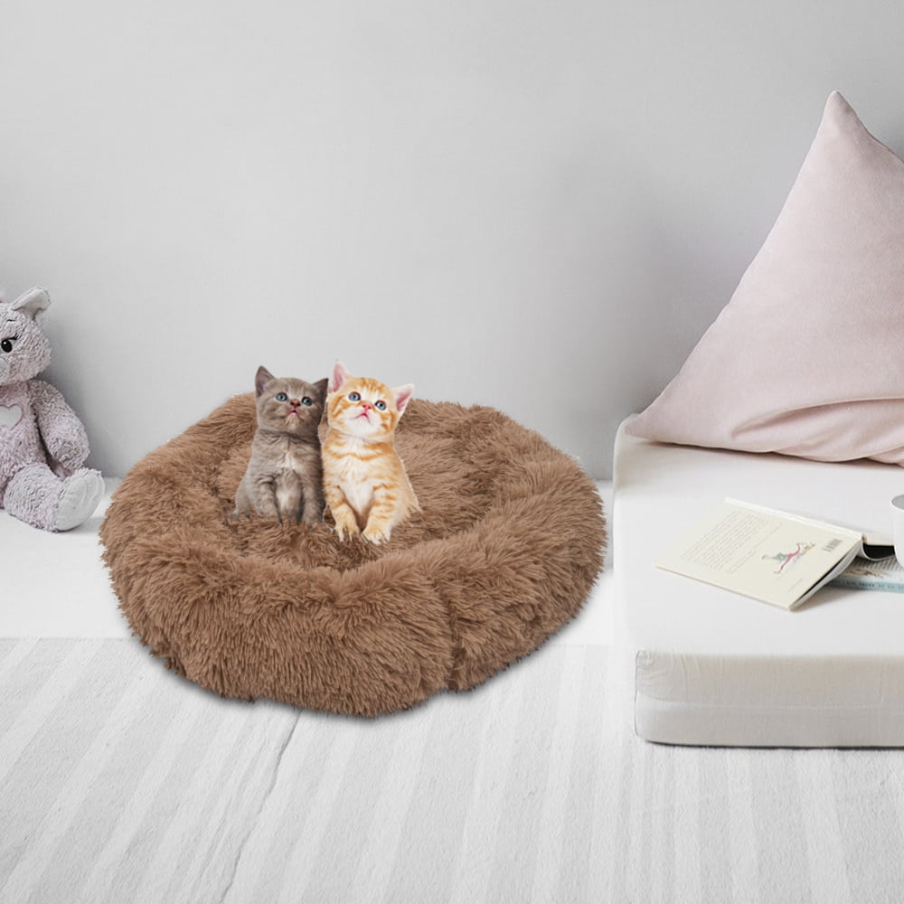 Dog Bed Cat Bed Calming Dog Bed nest Extra Soft Comfortable Cute,Cat Cushion Bed Washable,Round Dog Bed Suitable for Cats and Small Medium Dogs（50cm/19.7in Diameter）