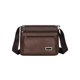 thumbnail image 2 of Textured Leather Crossbody Shoulder Bag | Adjustable Strap | Spacious Lightweight Handbag | Multiple Compartments | 24x19x8cm | Black Brown Coffee | PU Material | 1pc, 2 of 6