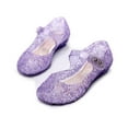 thumbnail image 6 of Cxenplz Princess Costumes Jelly Flats Shoes, Mary Jane Dance Party Cosplay Birthday Party Dress Up Sandals for Little Girls, Toddler or Kids, 6 of 9
