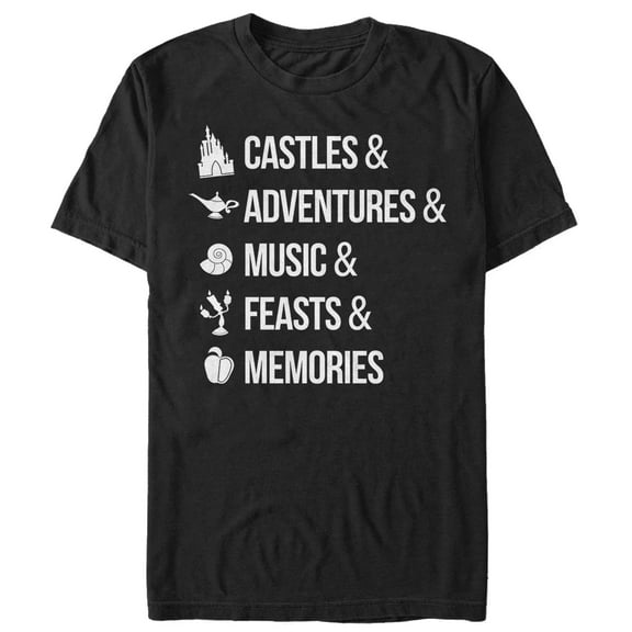 Men's Disney Princesses Magic Keywords  Graphic Tee Black 4X Large