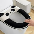 thumbnail image 6 of YHAICO Toilet Seat Round Toilet Seat Bumpers Cute Toilet Seat Cushion Winter Home Toilet Seat Cushion Cover Thick Zipper Toilet Cushion, 6 of 6