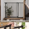 thumbnail image 6 of Baby Safety Gate, Dog Gates for Top Stairs Doorway, 29.5''- 40.5''Wide Pressure Mount, Black, 6 of 10