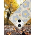 thumbnail image 5 of 2023 Plus Récent Mignon iPhone 13 Cas pour les Femmes Girly, Mode Onde Poignée Conception & Motif Floral Esthétique, Doux TPU Pare-Chocs Protection Claire Téléphone Cas pour iPhone 13 - Fleur de Myrtille, 5 of 5