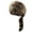 Gray, variant on Trapper Hat Plush Flat Top Winter Cap Cute Style Mongolian Hat Faux Fur Raccoon Tail Hat Novelty Winter Warm Fur Hats for Hunting Fur Ski Cap