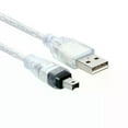 thumbnail image 2 of FireWire 1394 to USB Data Cable IEEE 1394 4 Pin to USB Mini Plug Firewire for MINI DV HDV camcorder to Edit for DV PC Camera, 2 of 5