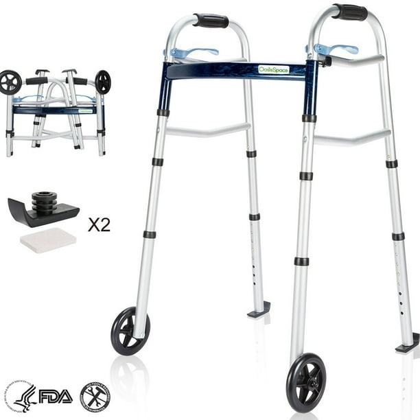 OasisSpace Compact Folding Walker, with Trigger Release and 5