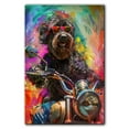 thumbnail image 3 of Black Russian Terrier Dog Poster Riding A Motorcycle - Black Russian Terrier Dog Canvas Wall Art For Bedroom Decor - Office Wall Art - Cute Things, 3 of 6