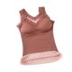 thumbnail image 1 of Sonducket Invierno otoño mujer encaje cuello en V ropa interior cálida Chinlon Lencería diseño Simple capa Base chaleco Bottoming Tops ropa Camisetas sin mangas Marrón 65-87.5 kg Sonducket AP013549-06, 1 of 6
