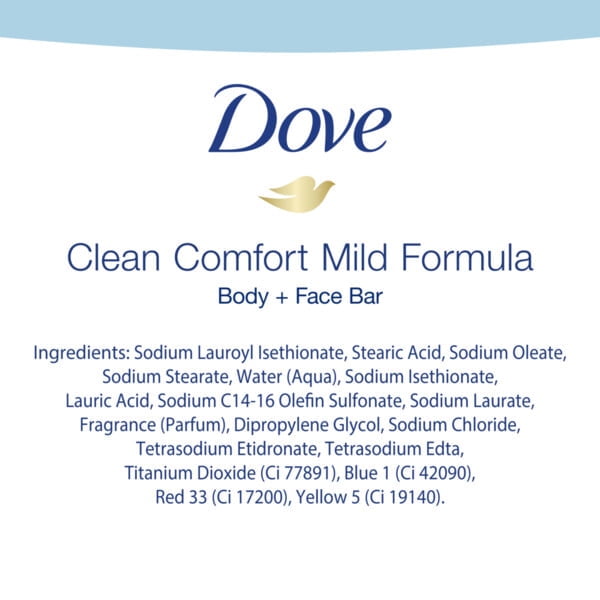 Dove Men+Care Body Soap and Face Bar Clean Comfort 3.75 oz, 6 Bars