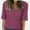 Burgundy, variant on Fashion Solid Color Women Summer Casual Top Office Blouse