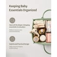 thumbnail image 5 of CareLoom Baby Diaper Bags Caddy Organizer, Stylish Nursery Storage Basket - Gift for Baby Shower, Baby Registry Must Have, Newborn Essentials - Baby Caddy Organizer for Diaper Station - Sage Green, 5 of 5