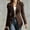 03-Coffee, variant on Women's Western Style Faux Suede Fringe Jacket, Lapel Long Sleeve Vintage Open Front Coat, Casual Tassel Outerwear for Daily Wear 02-Black S