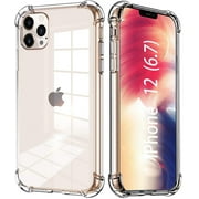 Compatible with iPhone 12 Pro Max Case Clear Slim Fit Thin Soft Cover with Premium Flexible Bumper Protective Phone Cases for iPhone 12 Pro Max (6.7 inch), 2020 – Crystal Clear