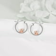thumbnail image 3 of Guinea Pig Hoop Earrings 925 Sterling Silver Cute Animal Jewelry Birthday Gifts for Women (Guinea pig), 3 of 4