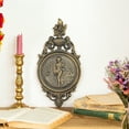 thumbnail image 5 of Sungmor Ornate Cast Iron Wall Art Plaque, Classical Woman Relief in French Country Style, Decorative Wall Sculpture - Vintage Hanging Decor for Home, Garden, or Patio, Rustic Gold Finish, 5 of 8