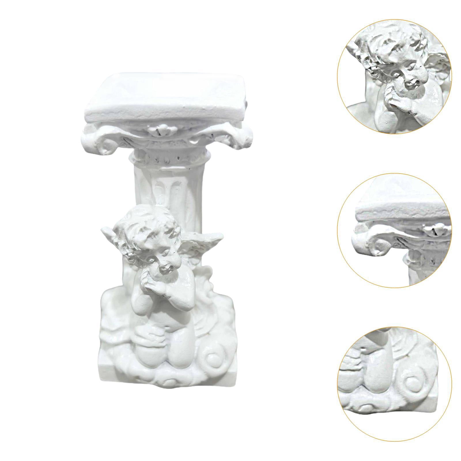 koolsoo Angel Statue Outdoor Sculpture Collecting Friend Gift Yard Art Decor Decorative Figurine for Outside Pathway Living Room Desk