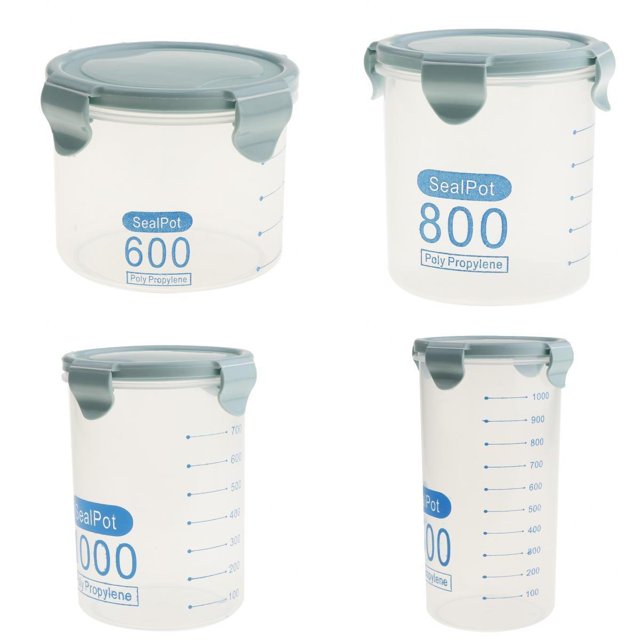 Envase de cereales alimenticios 4 Pcs Contenedores De Cereales Almacenamiento De Alimentos Productos Magideal Envase de cereales alimenticios