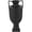 Black Fluted Urn Shaped Solid Amphora 13" x 13" x 27", variant on DecMode 20" Fluted Urn Shaped Black Ceramic Vase with Arch Handles