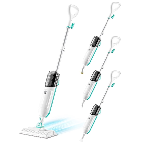 Hicloud Steam Mop, 10 in 1 Floor Cleaning, Detachable Steam Mop for Tile and Hardwood, Handheld Domestic Steam Cleaner