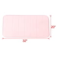 thumbnail image 5 of PiccoCasa Memory Foam Absorbent Bath Floor Non-Slip Mat Rug Shower Carpet, Pink, 32"x 20", 5 of 7