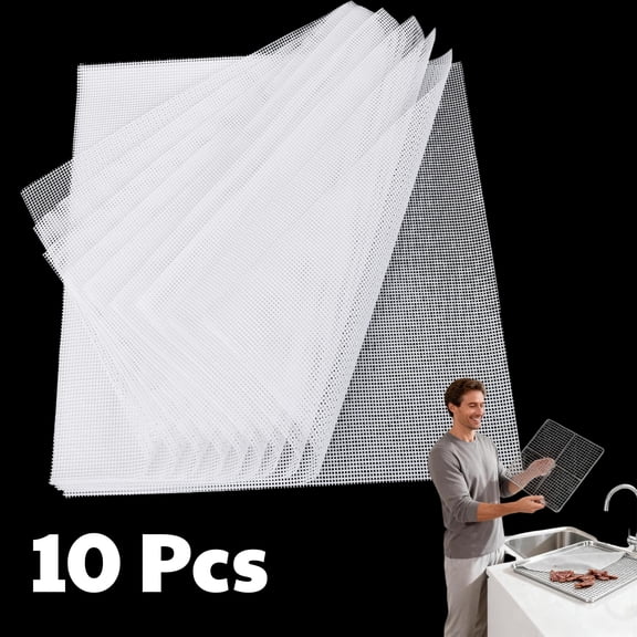 Qianfeng 10 Pcs Silicone Mat for Food Dehydrator Trays, Dehydrator Accessories, 14×14 Inch