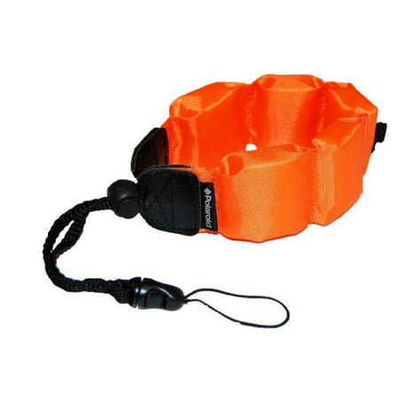 Polaroid Floating Wrist Strap Orange for Underwater Waterproof Cameras Camcorders