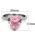 thumbnail image 2 of Women's Stainless Steel Engagement Ring with AAA Grade CZ in Pink - Size 9, 2 of 5