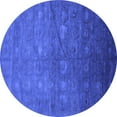 thumbnail image 1 of Ahgly Company Indoor Round Oriental Blue Industrial Area Rugs, 4' Round, 1 of 4