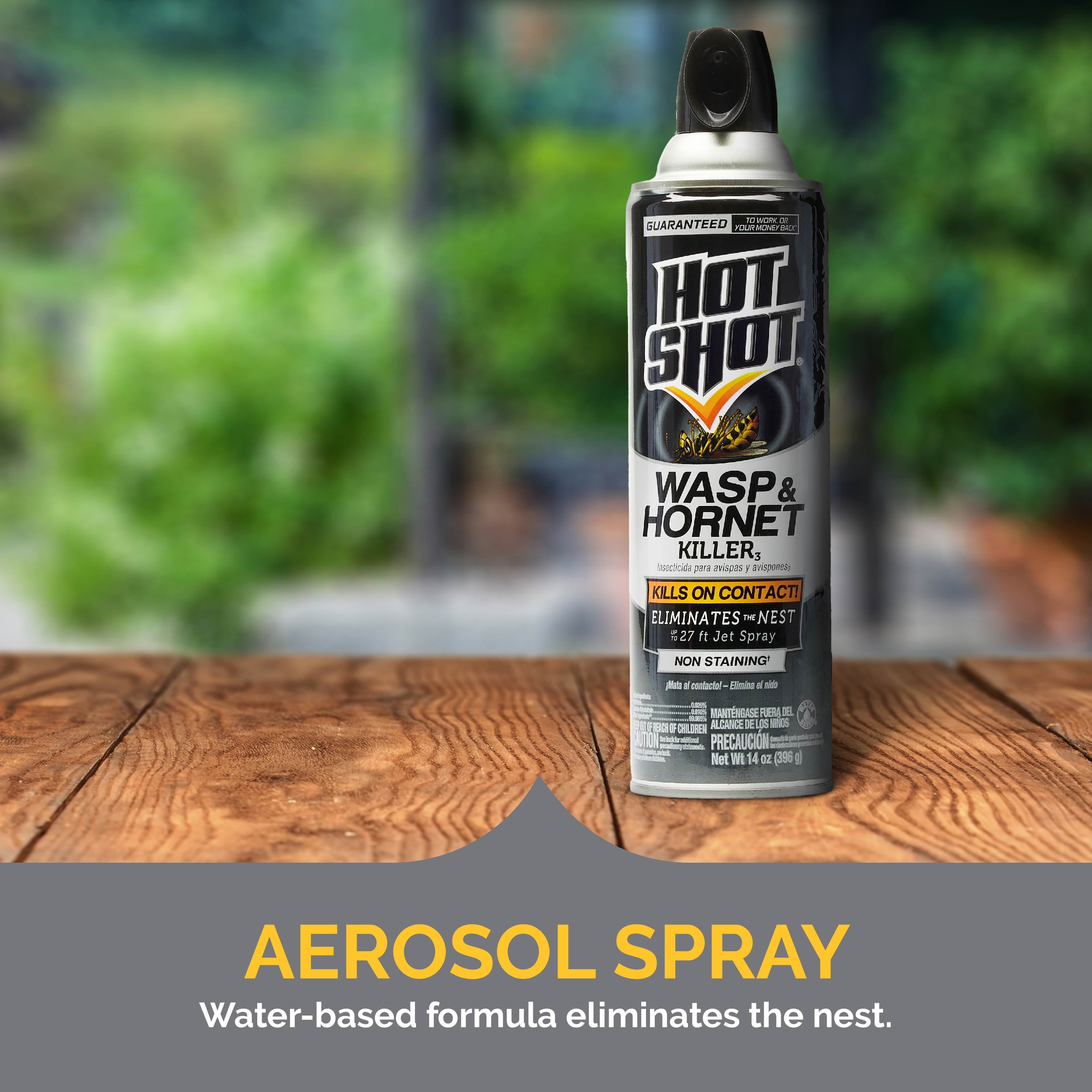 Hot Shot Wasp & Hornet Killer Outdoor Aerosol Spray, 17.5 Ounces