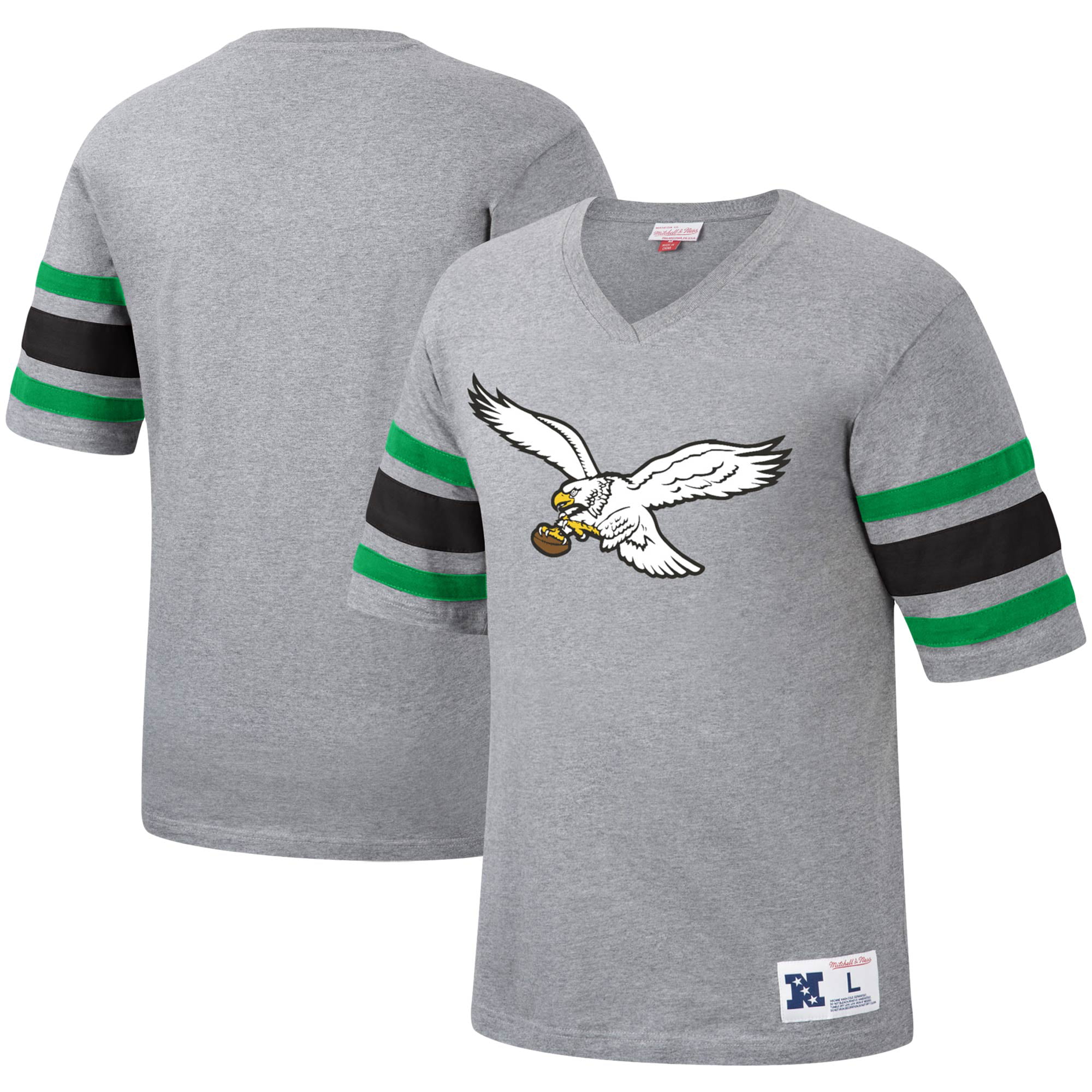Philadelphia Eagles Mitchell & Ness Post Season Run V-Neck T-Shirt ...