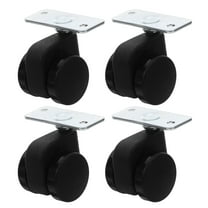 LOLIPPYY Set of 4 Heavy Duty Black Office Chair Replacement Wheels with Swivel Casters and Easy Brake