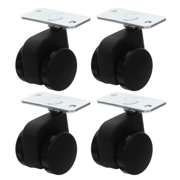 LOLIPPYY Set of 4 Heavy Duty Black Office Chair Replacement Wheels with Swivel Casters and Easy Brake