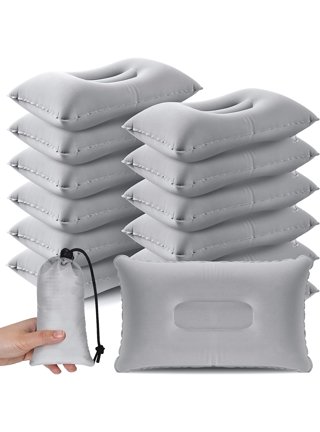 Jcxagr Inflatable Lumbar Support Travel Sleep Cushion Back Pain Relief, Gray