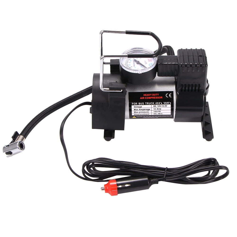 DC 12V Digital Tire Inflator Pump Compressor Air Tool 150PSI Car Portable Tyre Inflator with Gauge Led Light for Cars Balls Bikes with 3 Adapter 
