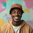 thumbnail image 4 of Dalix Astronaut Embroidered Alien Dad Hat Cotton Baseball Cap Adjustable Mens in Washed Orange, 4 of 5