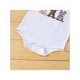 thumbnail image 5 of Jxzom Infant Baby Girls Easter Outfit 3 6 12 18 24 Months Short Sleeve Rabbit Print Romper Elastic Waist Shorts with Hairband 3Pcs Clothes Set, 5 of 7