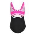 thumbnail image 3 of GYRATEDREAM Kid Girls One Piece Swimsuit Children Color Block Adjustable Straps Beach Bathing Suit Backless Swimwear for 5-12 Years, 3 of 5