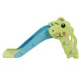 thumbnail image 3 of Tobogán para niños pequeños, plegable, de plástico, estructura estable, protección fiable, tobogán para niños, color verde, 3 of 15