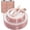 Rose Gold, variant on 150-Piece Clear Plastic Tableware Set with Silver Trim – Dinner and Dessert Plates, Forks, Knives, Spoons, Cups for Weddings and Parties