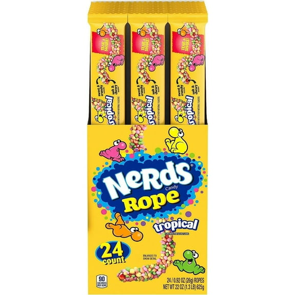 Nerds Rope Candy, Tropical, 0.92Ounce (Pack Of 24)