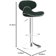 thumbnail image 2 of Velvet Upholstered Adjustable Swivel Barstool, Set of 2, 2 of 9